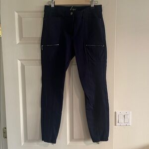 White House Black Market Navy Blue Stretch Skimmer Ankle Skinny Pants Spandex